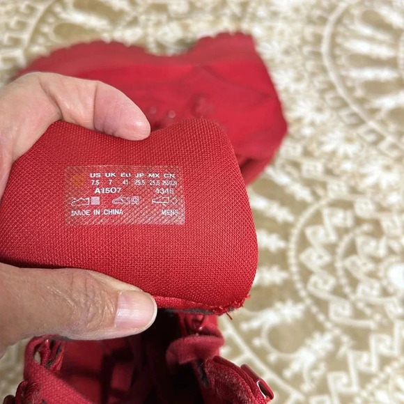 Timberland Euro Hiker Rip Comfortable Boots All Red Men's TB0A1507 - Size 7.5 - Picture 7 of 8